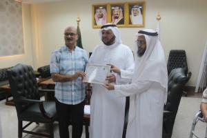 Dean of Jamoum University College Honors Affiliates of Chemistry Department